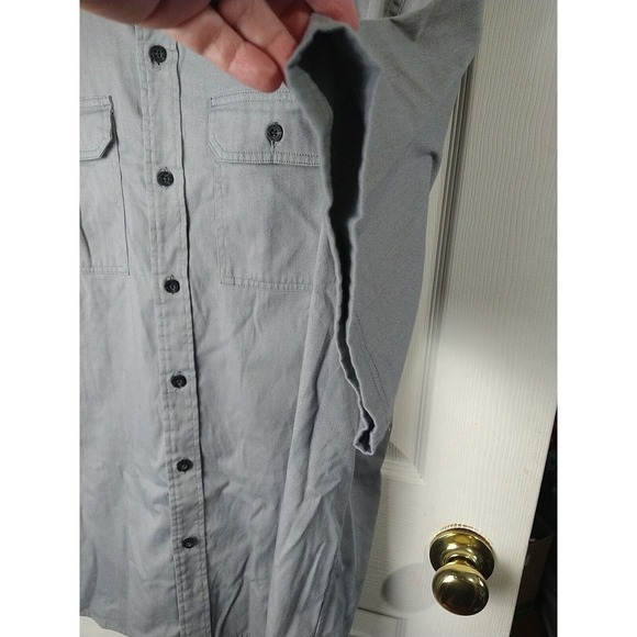 Wrangler Men's Grey Short Sleeve Collared Button Casual Shirt. 2XL - Picture 7 of 10